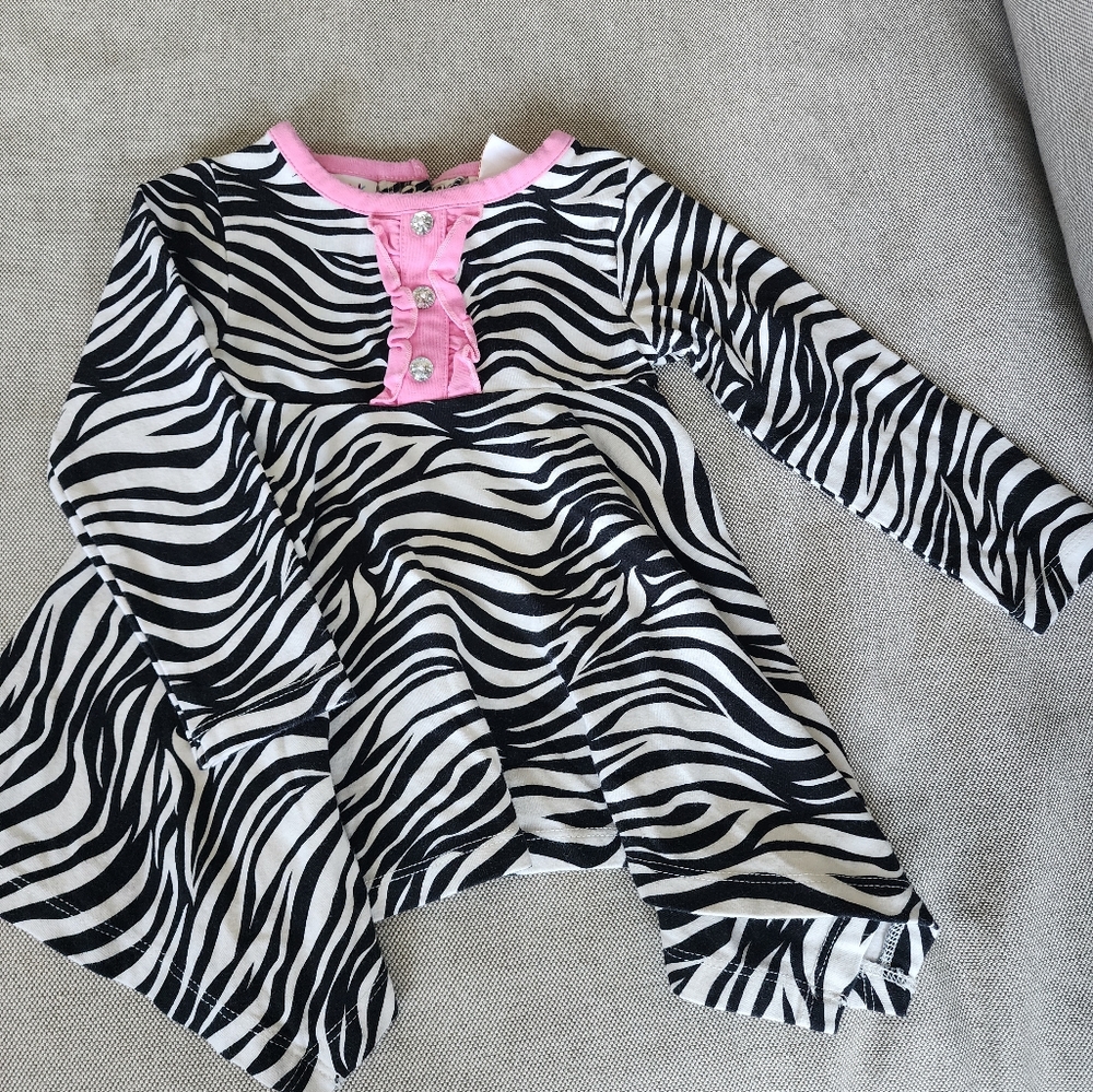 Zebra print Asymmetrical dress size 12m Truly Scrumptious